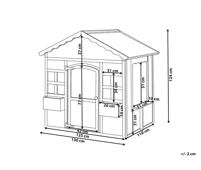 Beliani Casita de jardín NIKAIA Branco