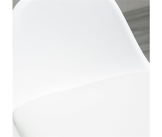 Bancos de Bar PU, PP, Madeira de Faia, Aço e Espuma HOMCOM Branco