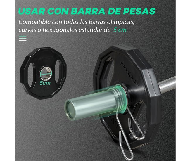 Discos de Musculação Metal e Borracha SPORTNOW Preto / Cinza