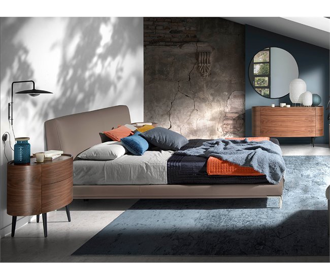 ANGEL CERDA Cómoda nogal y acero negro (copia) 135 Nogal