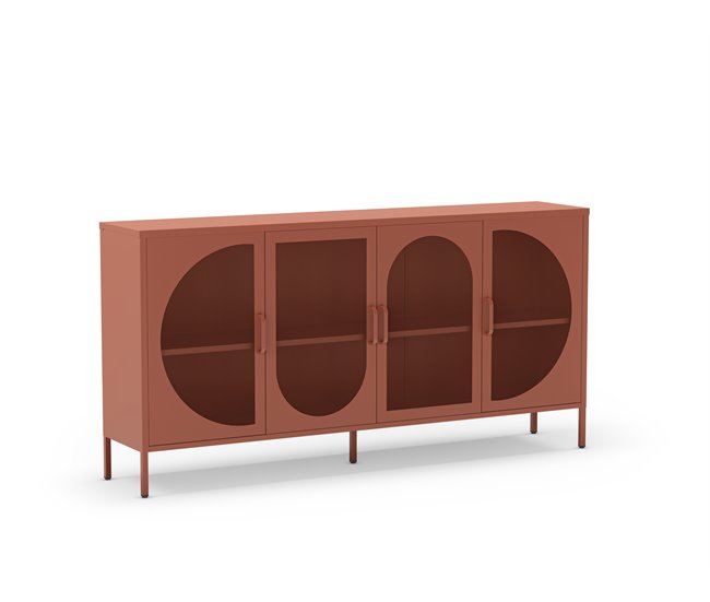 Aparador TAYRA com 4 portas Terracota