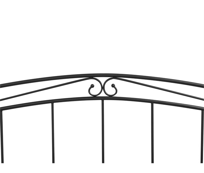 Beliani Cama com estrado Metal TULLE 102x209 Preto