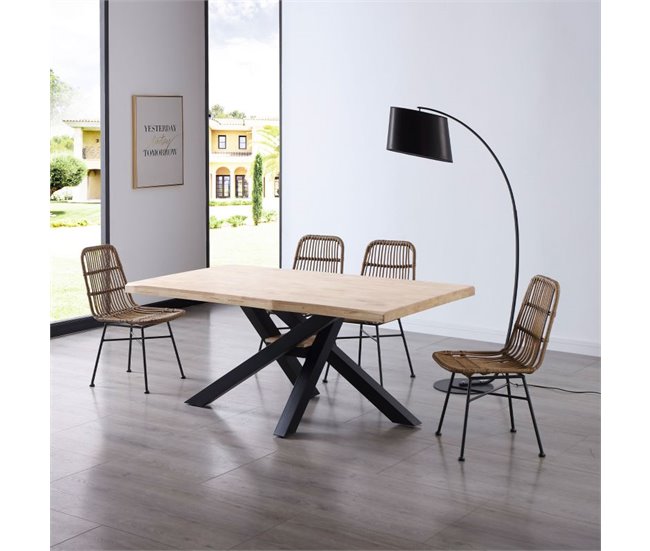 Mesa de jantar Xena Fit 180 100x180 Carvalho