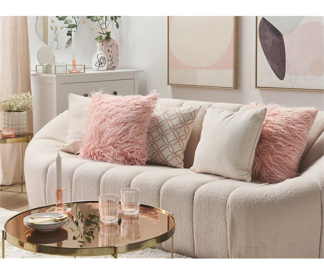Beliani Almofada decorativa DAISY 45x45 Bege