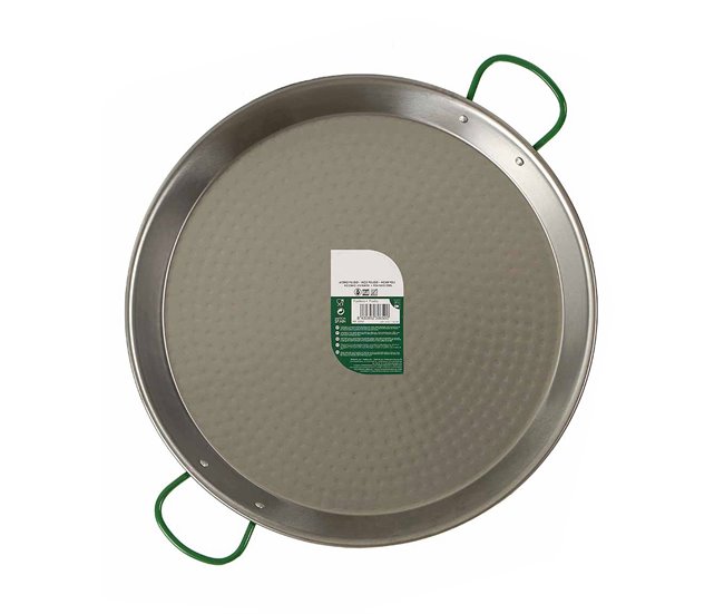 Panela de paella polida 13 porções Cromada