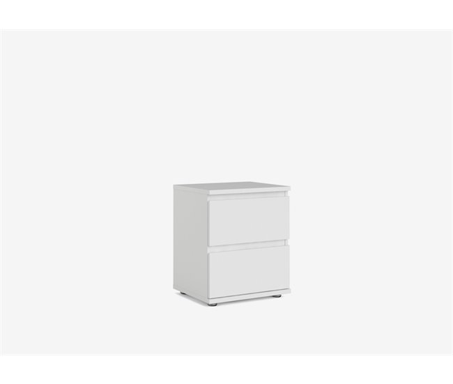Mesa de cabeceira 2 gavetas NOVA Branco