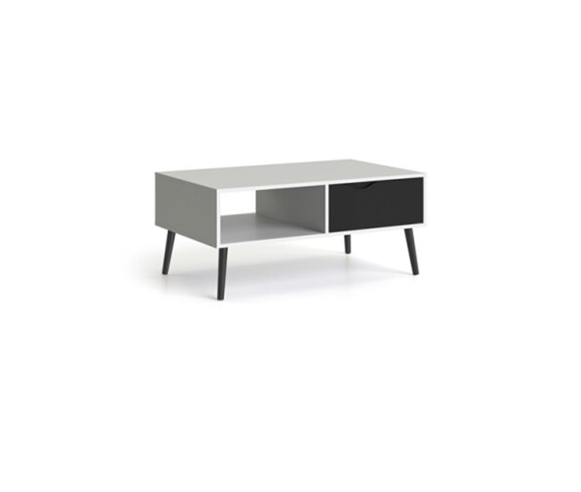 Mesa de centro LIA branca e preta Branco/ Preto