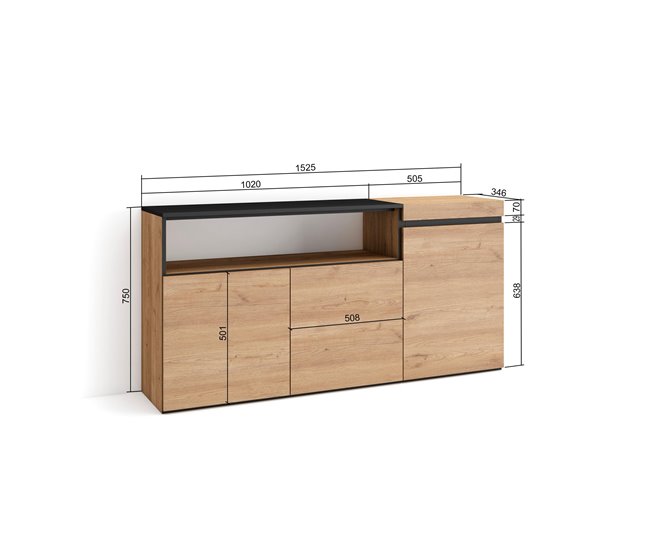 Aparadores para sala 150 Carvalho