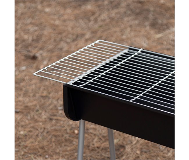 Aktive Churrasqueira a carvão de aço com pernas fixas Preto