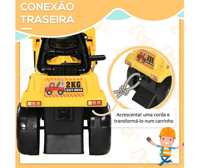 Carro Andador PP, ABS HOMCOM Amarelo