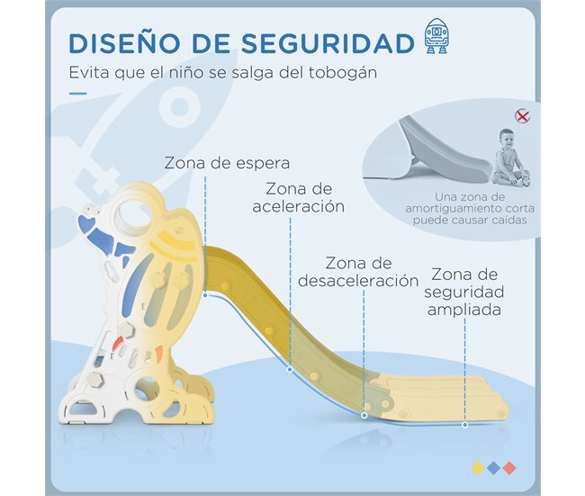 Escorregador para Crianças PE, PP AIYAPLAY Azul