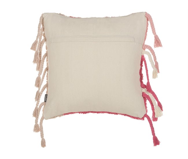 Beliani Cojín decorativo BISTORTA Branco/ Bege