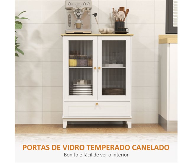 Aparador MDF e Melamina de Madeira HOMCOM Branco