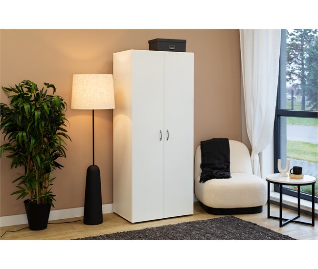 Roupeiro SERIE LEADER portas batentes branco Branco