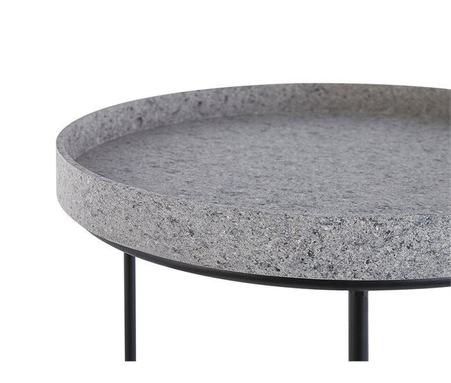 Beliani Conjunto de mesas TEXON 36x36 Preto