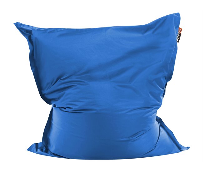 Beliani Pufe grande FUZZY Azul