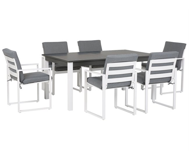 Beliani Conjunto de refeição PANCOLE Cinza