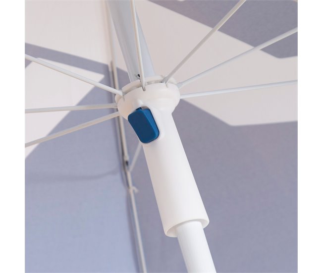 Aktive Guarda-sol de praia 8 hastes inclinável Azul