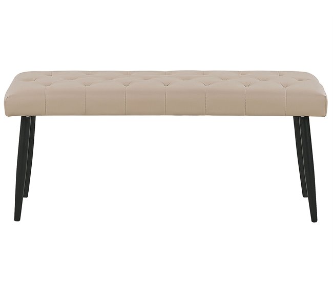 Beliani Banco de cama Piel sintética ESSONNE 104x43 Bege