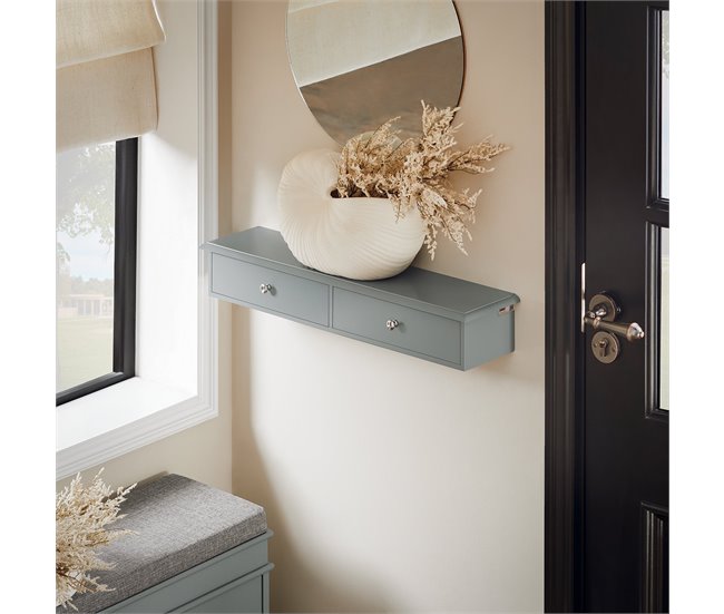 Prateleira de Parede com 2 Gavetas SoBuy FRG43-HG 64 Cinza