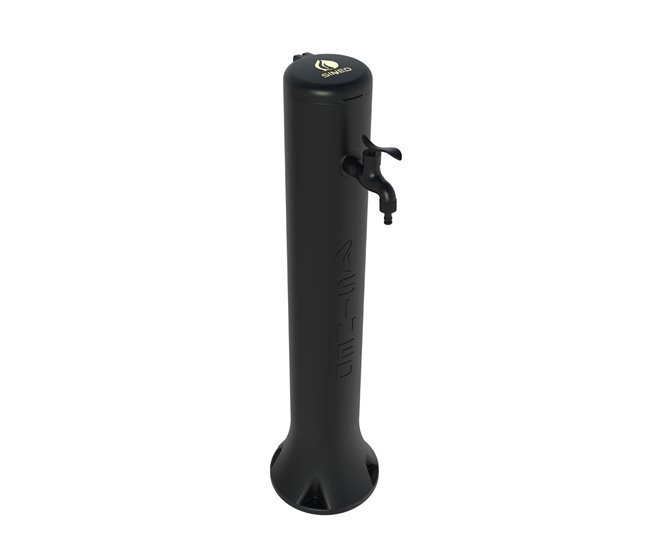 Sined TRITONE Garden fountain em HDPE com fornecimento de engates rápidos, Preto Preto