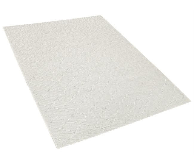 Beliani Pelos curtos ELLEK 160x230 Branco/ Bege