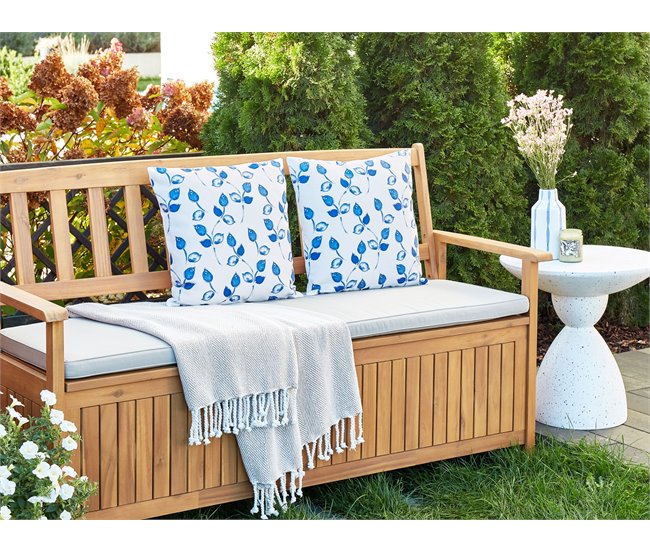 Beliani Almofada de jardim TORBORA 45x45 Branco