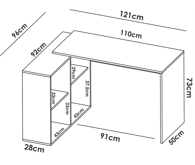 Mesa com efeito de madeira Castanho
