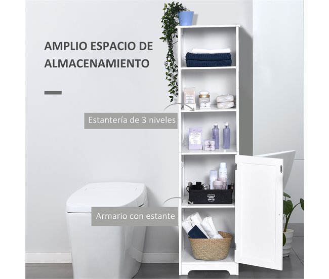 Armário de banheiro MDF kleankin, casa - casa de banho 40 Branco