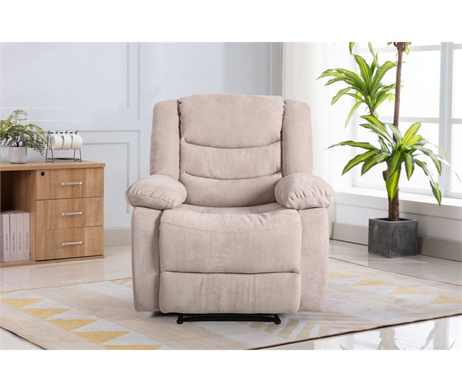 Poltrona CHEF2 relax em tecido Vison