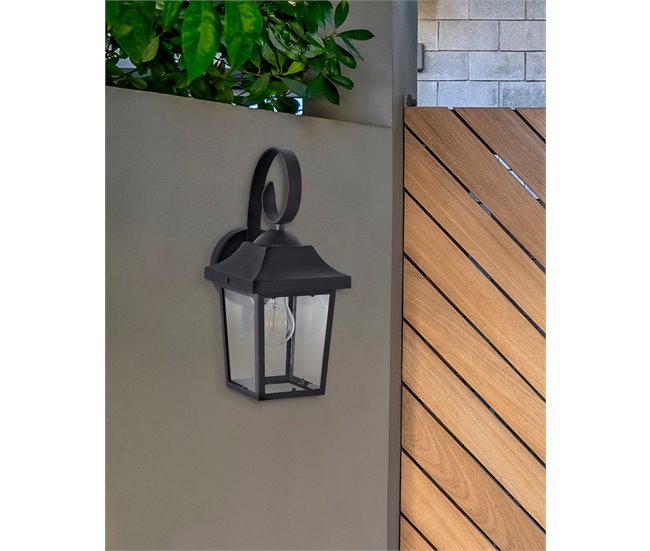 Beliani Iluminação de parede para exterior TANGON Preto