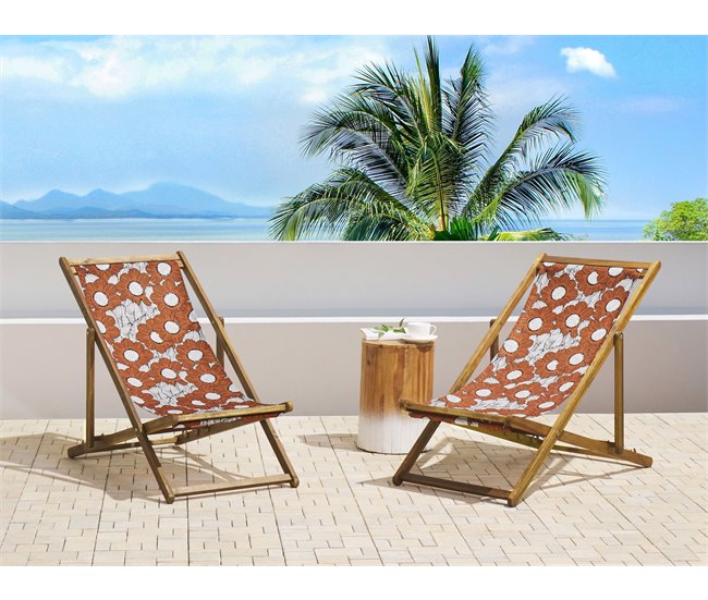 Beliani Cobertura para cadeira de jardim ANZIO/AVELLINO Vermelho