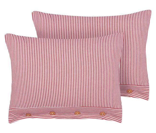 Beliani Almofada decorativa AALITA 60x40 Vermelho