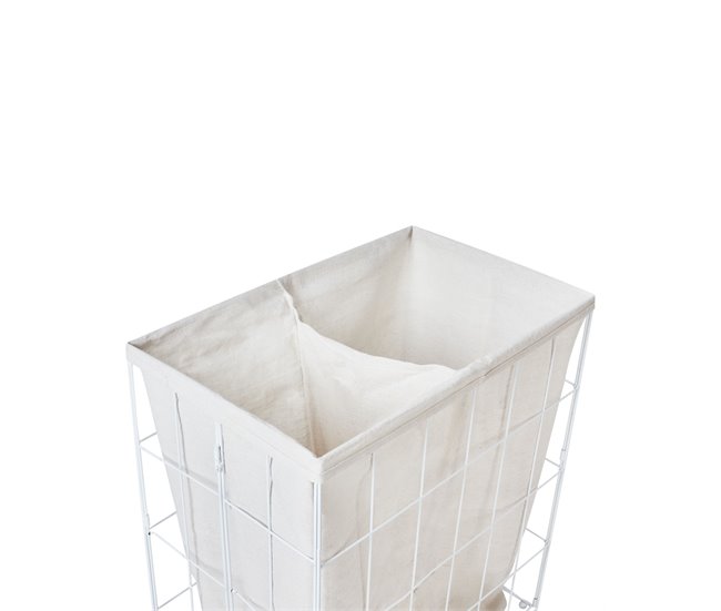 Beliani Cesto de roupa MIRISSA Branco