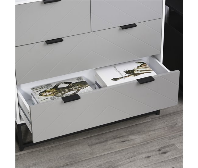 Armário de Armazenamento Placa de partícula E1, Metal HOMCOM 80 Multicor