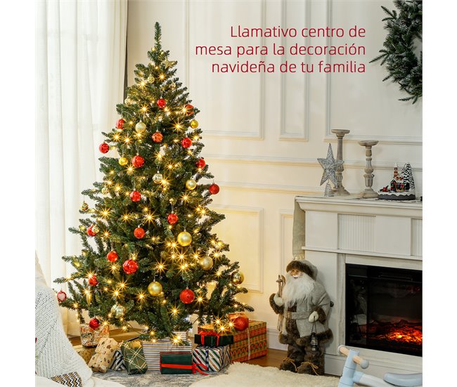 Árcore de Natal Plástico, Metal HOMCOM, casa - natal Verde
