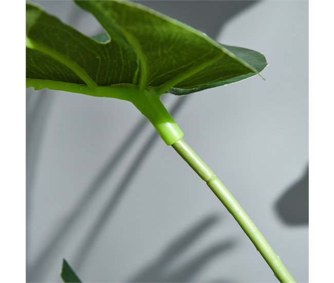 Árvore Monstera Artificial PE, PP, Cimento Outsunny Verde