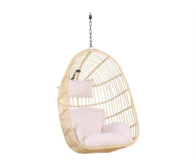 Beliani Sillón colgante CASOLI Cinza