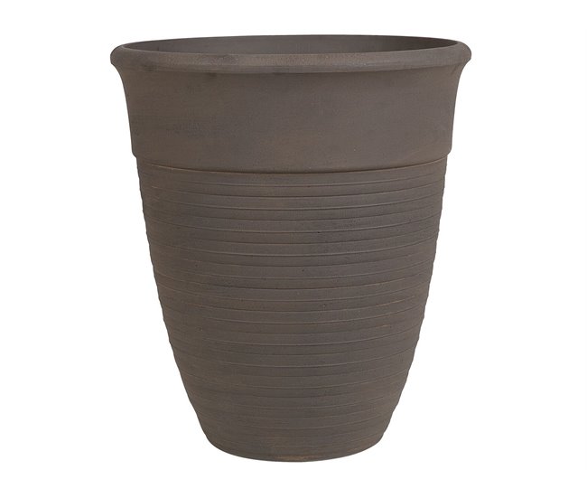 Beliani Conjunto de 2 vasos para plantas KATALIMA Castanho