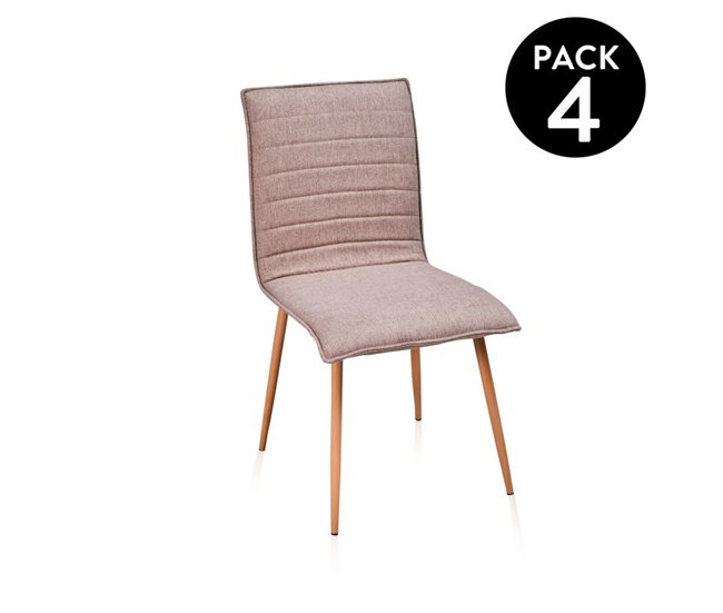  Conjunto de 4 cadeiras de jantar Jules Bege