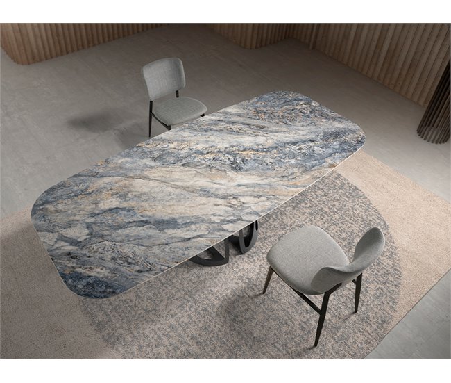 ANGEL CERDA Cadeira em tecido cinzento claro Cinza