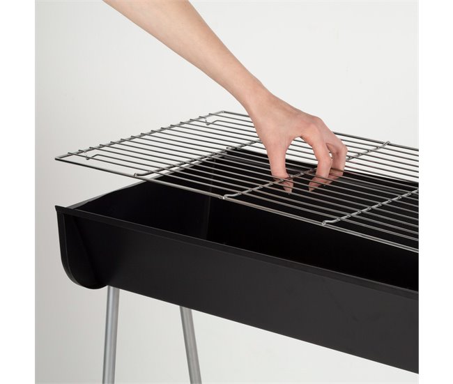 Aktive Churrasqueira a carvão de aço com pernas fixas Preto