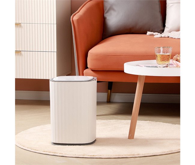 Papel quadrado de cubo de lixo com sensor inteligente Cinza