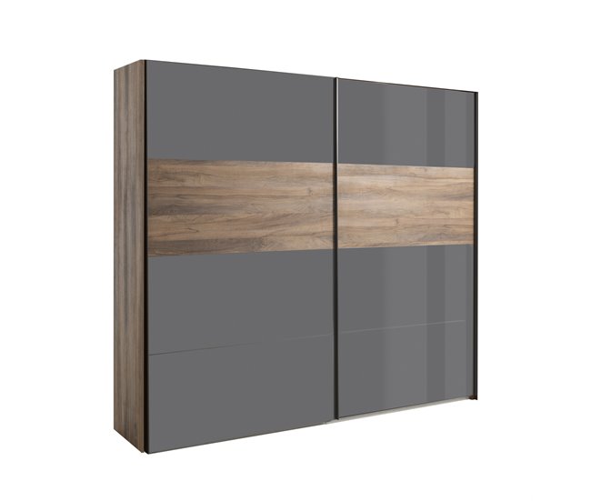 Roupeiro INFINITO portas deslizantes 250x220cm cinza Cinza