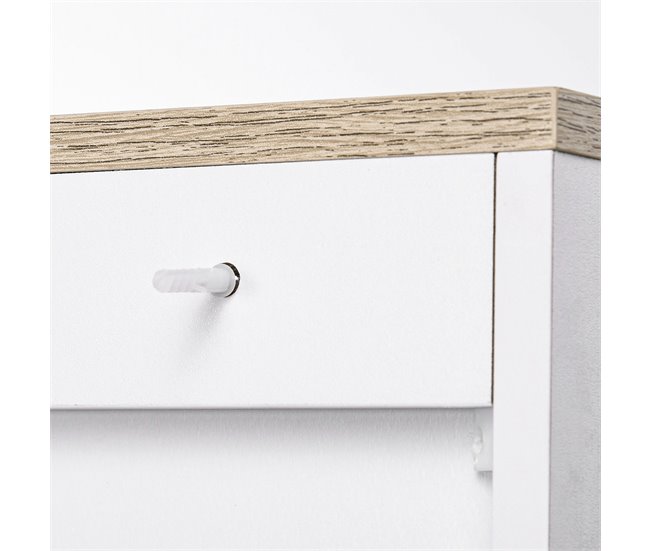 Aparador Melamina de Madeira HOMCOM 90 Branco