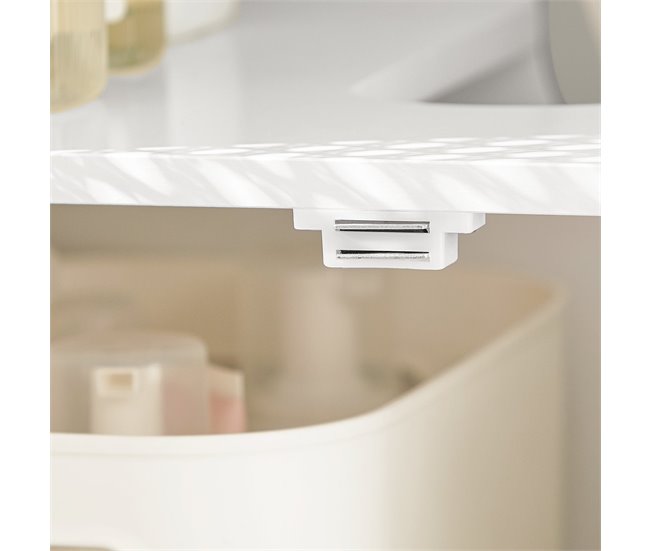 Armário de lavatório com 2 níveis e 2 portas BZR35-W SoBuy Branco