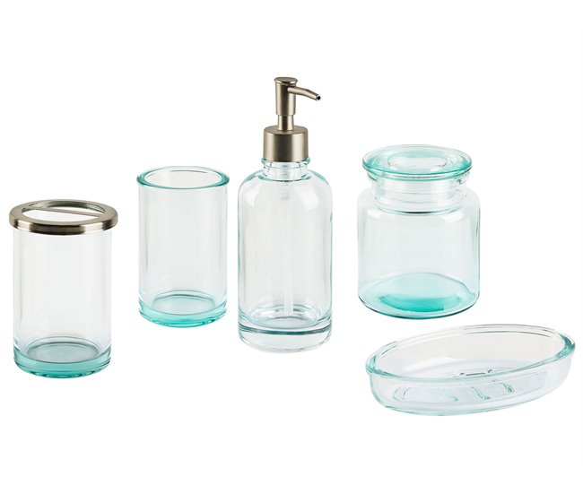 Beliani Conjunto de accesorios de baño AMARGA Verde