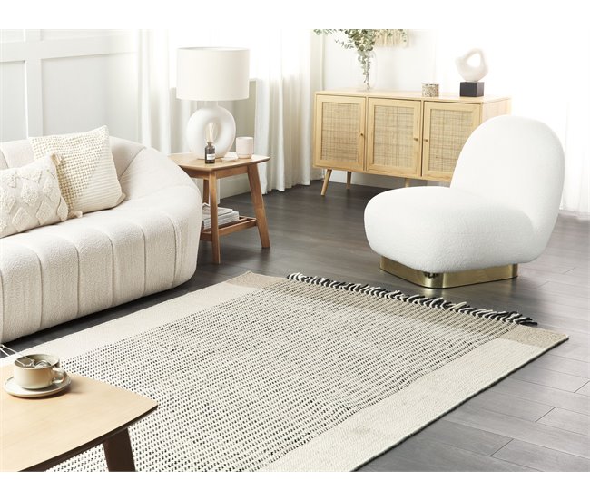 Beliani De tejido plano DIVARLI 160x230 Bege