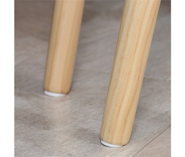 Conjunto de Mesas Auxiliares MDF e Madeira de Pinho HOMCOM 59x39 Branco