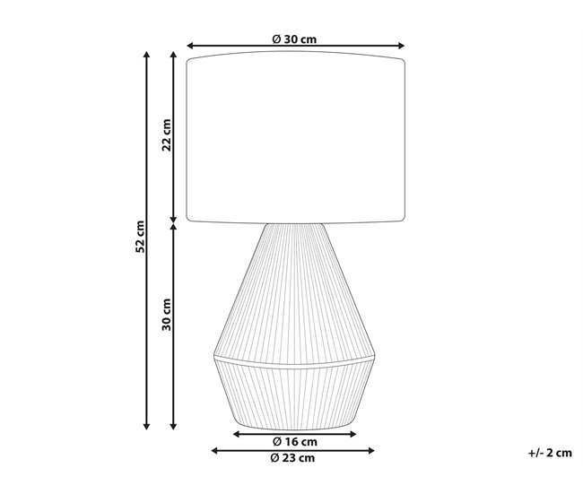 Beliani Lámpara de mesa MALEWA Natural